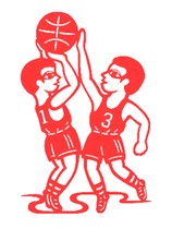 Childrens kindergarten paper-cutting stickers Playing basketball Window flower glass stickers pure hand-cut paper-cutting sports class