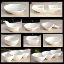 Ceramic 1 solid color creative hotel restaurant seasoning vinegar dish mustard dish soy sauce seasoning dish dish ink butterfly