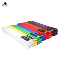 Shanwu Society Pine pine taekwondo belt Road with single color with bicolor color with red black with karate class with cotton band