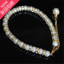 Pearl chain to prevent high heels from not heel shoelaces around the ankle shoe decoration shoe buckle shoe decoration accessories