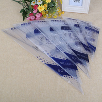 Kejia teaching plastic triangle ruler big drawing triangle transparent triangle plate ruler set 2 students stationery