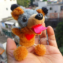 Large Grey Wolf with three small pig fingers Puppet Big Gray Wolf Finger Puppet Toy Kindergarten Early Teach Game Props