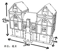 Little wheat smells record Warhammer Battle Chess running group DND wooden scene double tower house