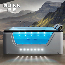 Quinn single and double water curtain waterfall surfing jacuzzi Acrylic bathtub constant temperature heating 1 7-meter bath