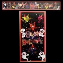 Hibao Halloween Decoration Bar Day Store Wall Sticker Glass Sticker Haunted House Elf Wall Sticker Large Poster Door Sticker