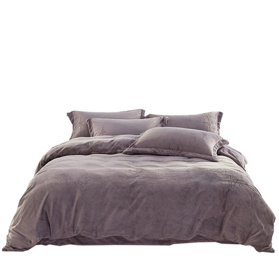 Class infant grade anti-static thickened warm milk suede 4 pieces of coral suede bed linen bed bedding