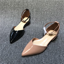 In the summer of 2019 new decoding handled leather female tip of the tip of the leather female shoes with the Han tailor sandals