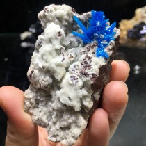 India natural water silica alum calcium rough pentagonal stone address teaching science specimen kitten box collection