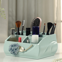 Personality skin care product storage cosmetic box creative ornaments desktop decoration household single-layer 4 lattice storage box Nordic