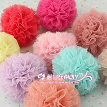 diy hair accessories Korean handmade fashion princess color ball flower childrens headdress shoes flower decoration
