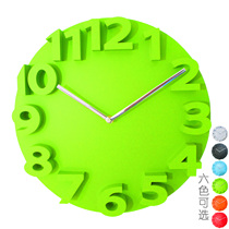 Light transmission creative living room three-dimensional European mute big wall clock Modern art fashion bedroom pastoral decoration clock table