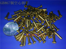 5mm copper hollow rivet GB876 copper eye rivet through hole rivet hollow copper rivet M5*L 100pcs