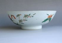 Ancient Playing Miscellaneous Pieces Old Objects Pink Flowers Large Bowl Of Flowers