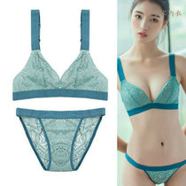 Triangle Cup No Steel Ring Lace Ultra Slim girl Sexy style lingerie Bra Suit Small Chest Summer New