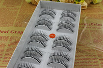 Natural cross thick long tail extended false eyelashes hard stem suitable for novice black stem false eyelashes 042