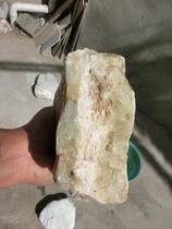151037 jade raw material bare stone natural raw stone Qinghai Kunlun Jade Mountain material green and white jade 3 5kg