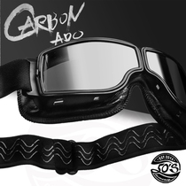 50S]Black Diamond Series Vintage Harley Motorcycle Motorcycle Pilot Goggles Goggles