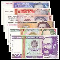 The new Inc Peru 6 sets (10-5000 seals) figure version set of coins