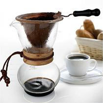 Coffee-free filter paper glass flannel hand brewing coffee pot single-product hand Flushing drip coffee pot set
