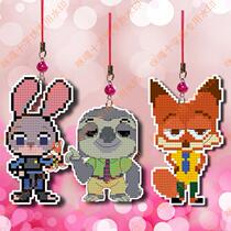 Cross stitch Keychain Material bag Animal City Rabbit Judy Fox Nick Tree Otter Lightning