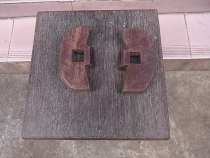 Old insertion screen Old red wood old accessories a pair of Qing Dynasty sour branches Transplanting Screen Base Accessories