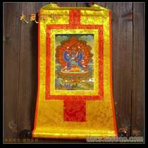 Tibetan Buddhist supplies gold-plated (Gilded) Thangka Buddha statue Great Weide King Kong protector length 40cm yellow