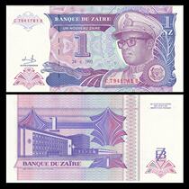 Former President Mobutu Zairean Marshal face value 1 new Zaire ANC
