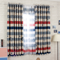 Full blackout small curtain cloth Balcony bay window Short curtain custom finished short curtain half curtain thickened cartoon childrens room