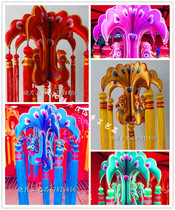 Qingyang embroidery sachet Peacock open screen three-dimensional Palace lamp pendant 28*26 gift good product handmade Special