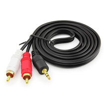 Computer audio cable 3 5 to 2 lotus head audio one point two lines 3 5 pairs of 2RCA 1 2 audio cable