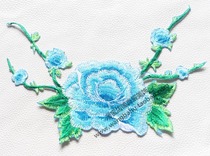 Clearance Blue Flower Embroidered Cloth Patch Patch High Boots Decal Blanket quilt cover Decorative Decal
