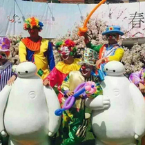 Shanghai childrens birthday party balloon layout planning Magic Bubble Show clown marshmallow door service