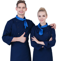 Good Mr. High-end Kitchen Overalls Chef Mens Hotel Kitchen Western Restaurant Overalls Autumn and Winter Clothes Thickened