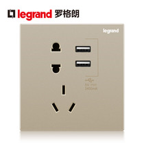 Roger Lang switch socket panel Classic Golden Comfort with USB5 Five-hole mobile phone Charging 23 Type 86 Type