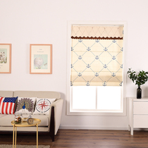 South Spring Roman curtain roller curtain curtain blackout living room bedroom study lifting partition door window flower color streamer