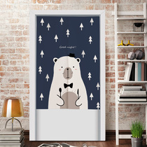 Nordic cotton and hemp door curtain Bedroom partition curtain curtain Home decoration curtain Entrance Feng Shui curtain Half curtain hanging curtain