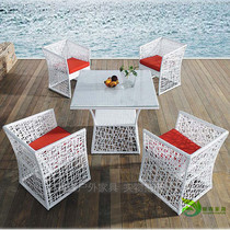 Outdoor Balcony Furniture Garden Vines Chair Combination Casual Vines Edgings Patio Table and chairs Five sets of outdoor teng benches