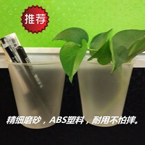 Desk storage shelf ornament stationery storage jar business card box screen pendant plastic storage hanging pen holder