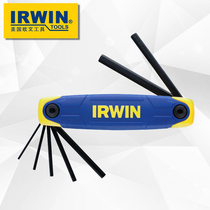 United States Owen IRWIN folding Allen wrench combination set metric flat head inner hexagonal T wrench