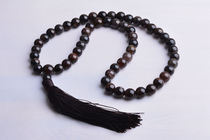 Myanmar tree-made jade Buddha pearl natural silicified wood fossil handheld chain Candida beads string 54 16mm