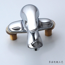 Factory direct pure copper hot and cold basin faucet double hole single handle hot and cold water faucet wash basin faucet