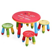 Amu Tong childrens chair round table set childrens dining chair Astro wood table and chair childrens stool kindergarten writing table