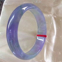 Natural old pit A cargo jade ice thick purple blessing bracelet cost-effective color and luster with certificate KK049