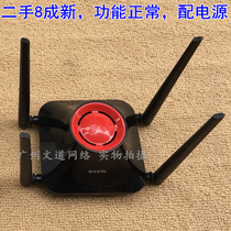 Used Tengda T845 four antenna smart wireless router 300m through wall King WIFIi with power network cable