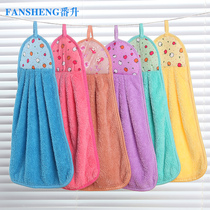 Kitchen cleaning home strong absorbent hand towel thickened clean rag dishcloth small towel absorbent hanging towel wipe hand