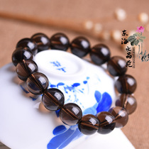 Natural Donghai Tea Crystal Bracelet Rare Smoke Crystal Bracelet Men and Women Black Crystal Bracelet Summer Crystal