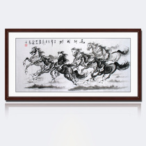 Water Ink Painting Horse to Success Eight Jun Tuguo Painting Horse Four Ruler Pure Handpainted Living Room Office Hang Painting Calligraphy and Painting