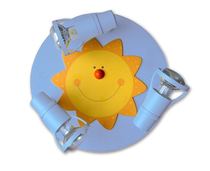 German Waldi Leuchten Childrens room suction ceiling lights Animal series 652350 Sun Gong