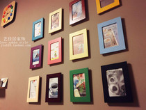 Wooden DIY family portrait set-up table combination creative photo frame Photo Wall 6-inch cute childrens photo frame