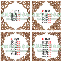 Dongyang woodcarving flower piece European style solid wood flower hornflower decal patch European small horn flower decal right angle